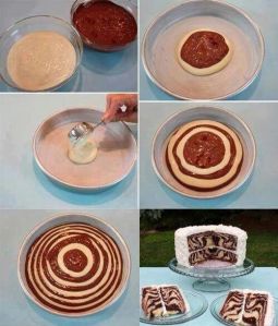 psychedelic chocolate cake