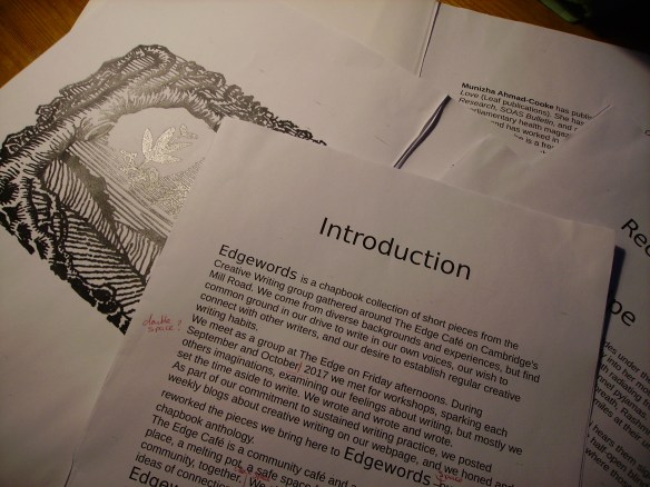 Proof copy, Edgewords anthology. Bella Basura November 2017.