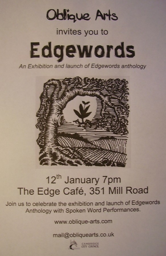 Edgewords Launch 12th January 2018 The Edge Cafe cambridge