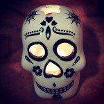 Strawberry Fair Skull. Tealight holder, Shoreditch 2018. Gifted by Adam Crawford.